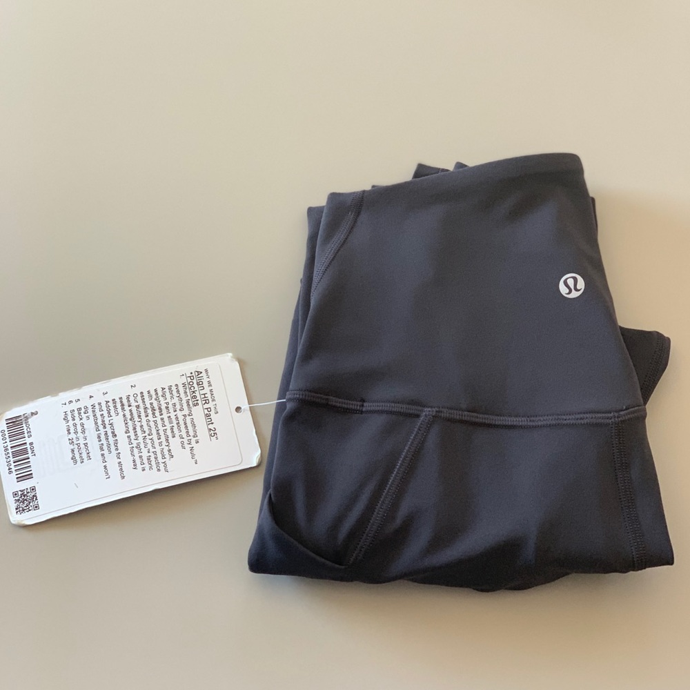 Lululemon Align HR Pant 25” with pockets BLACK GRANITE - Size 2